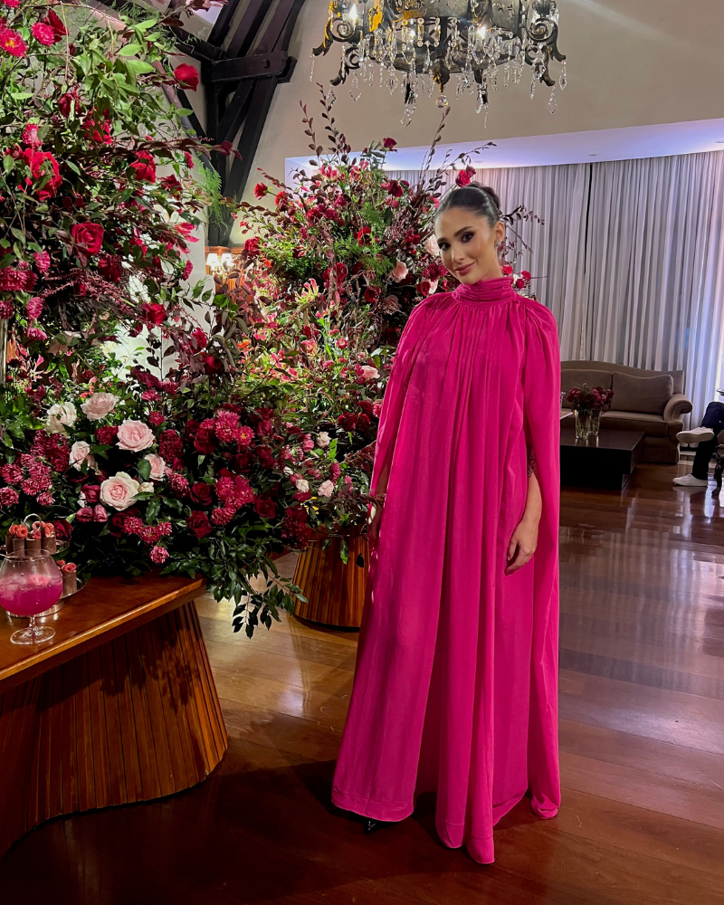 vestido capa completa pink