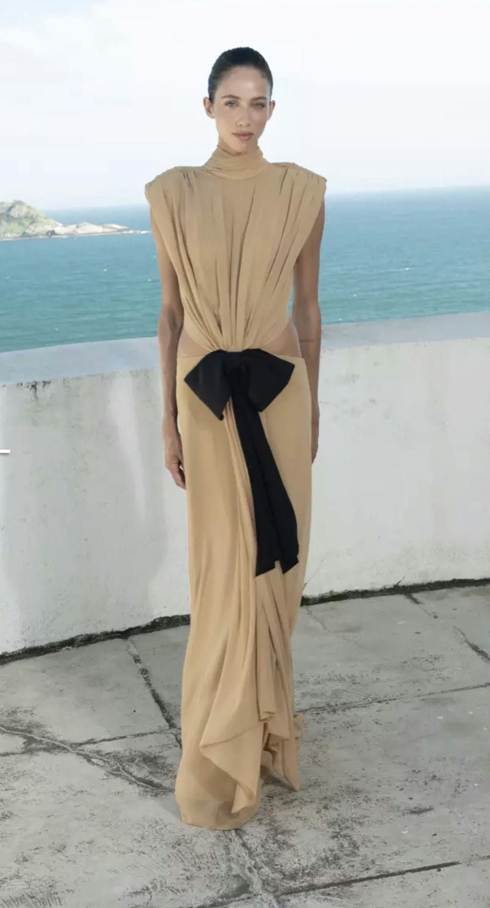 vestido laço veludo