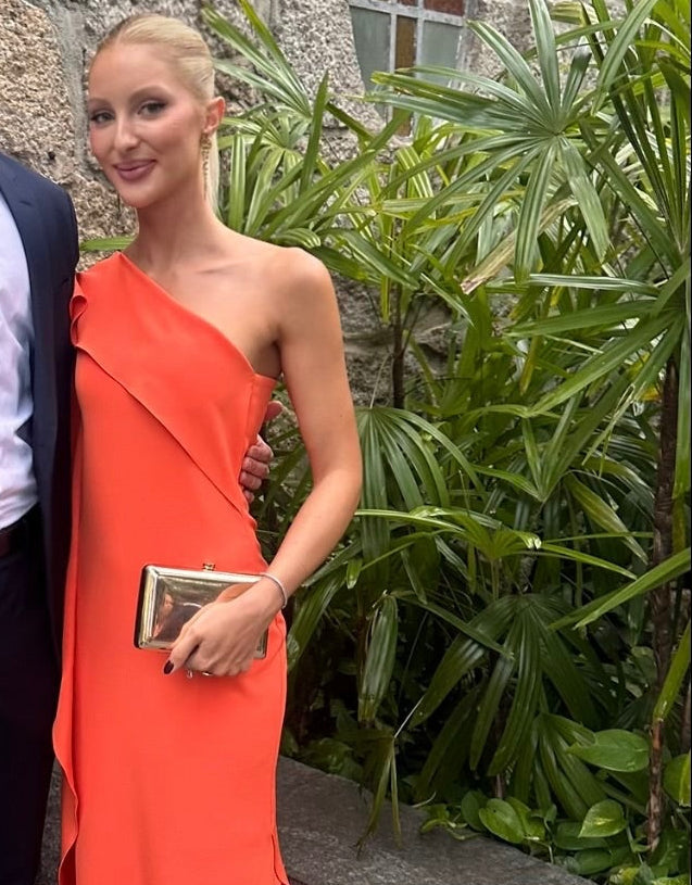 vestido nua laranja minu