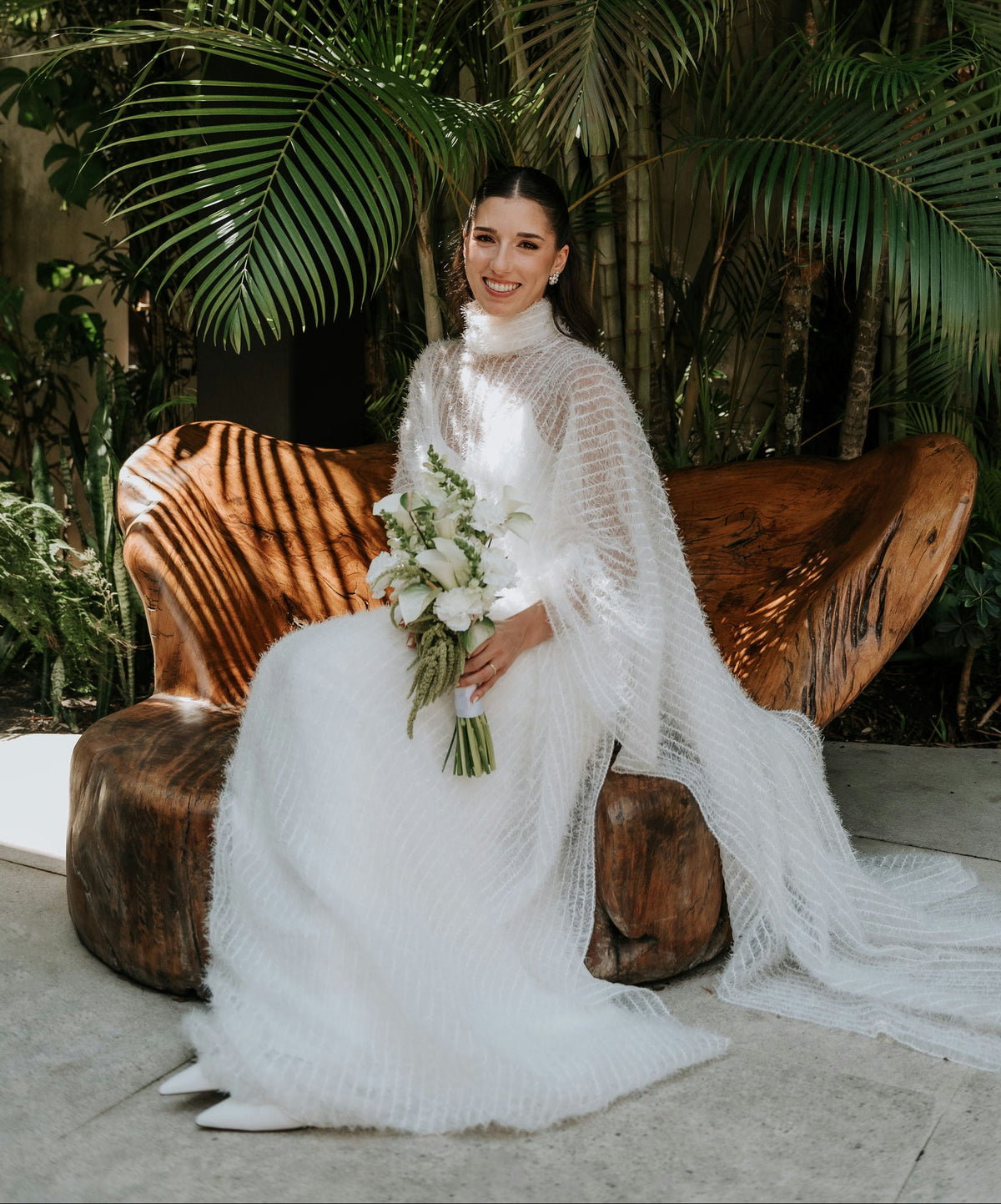 vestido kaftan textura branco