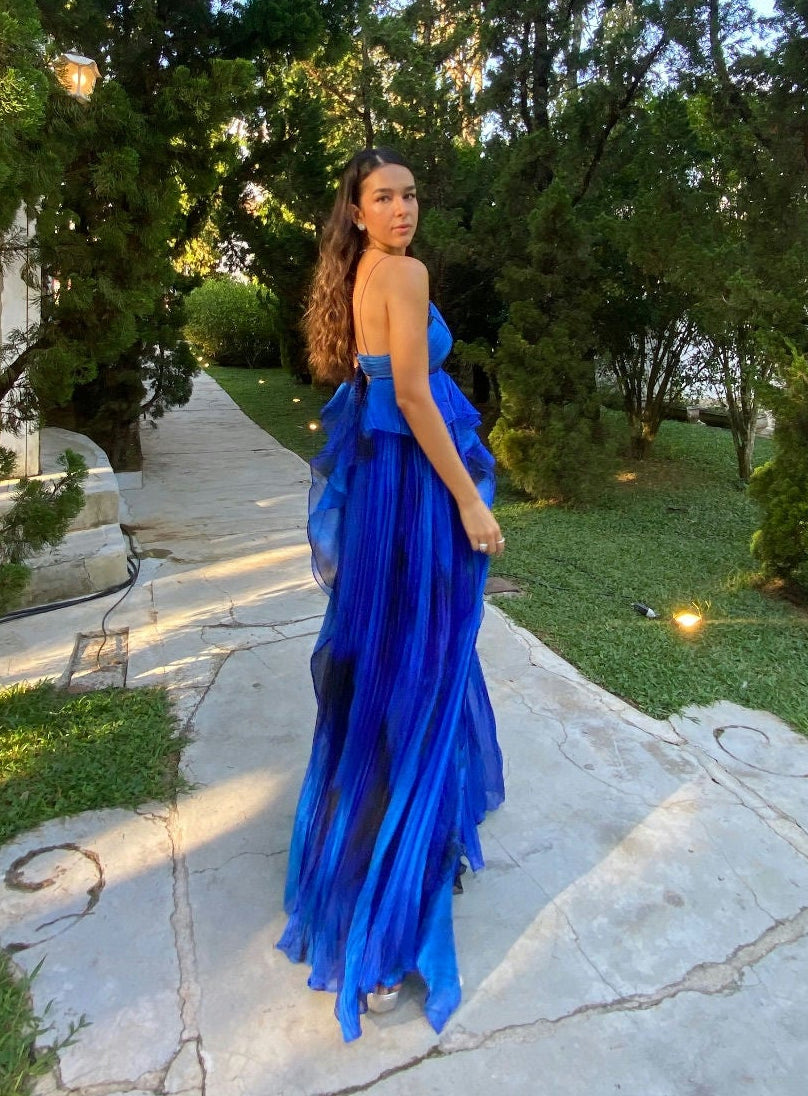 vestido leve azul skazi