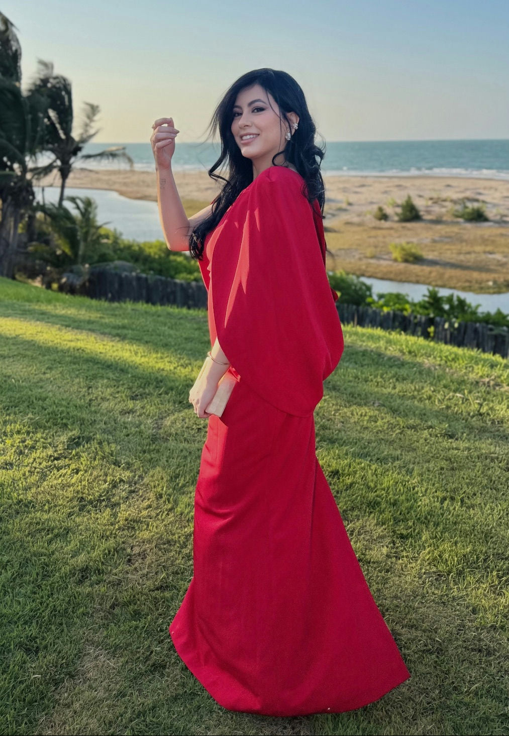 vestido ostra vermelho minu