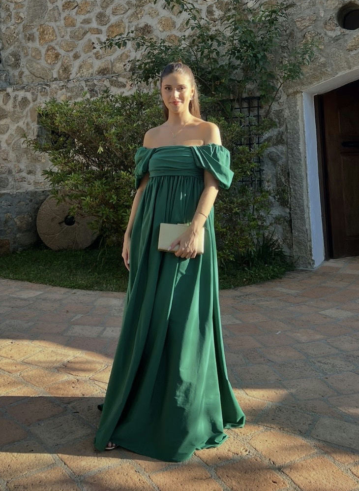 vestido busto faixa verde