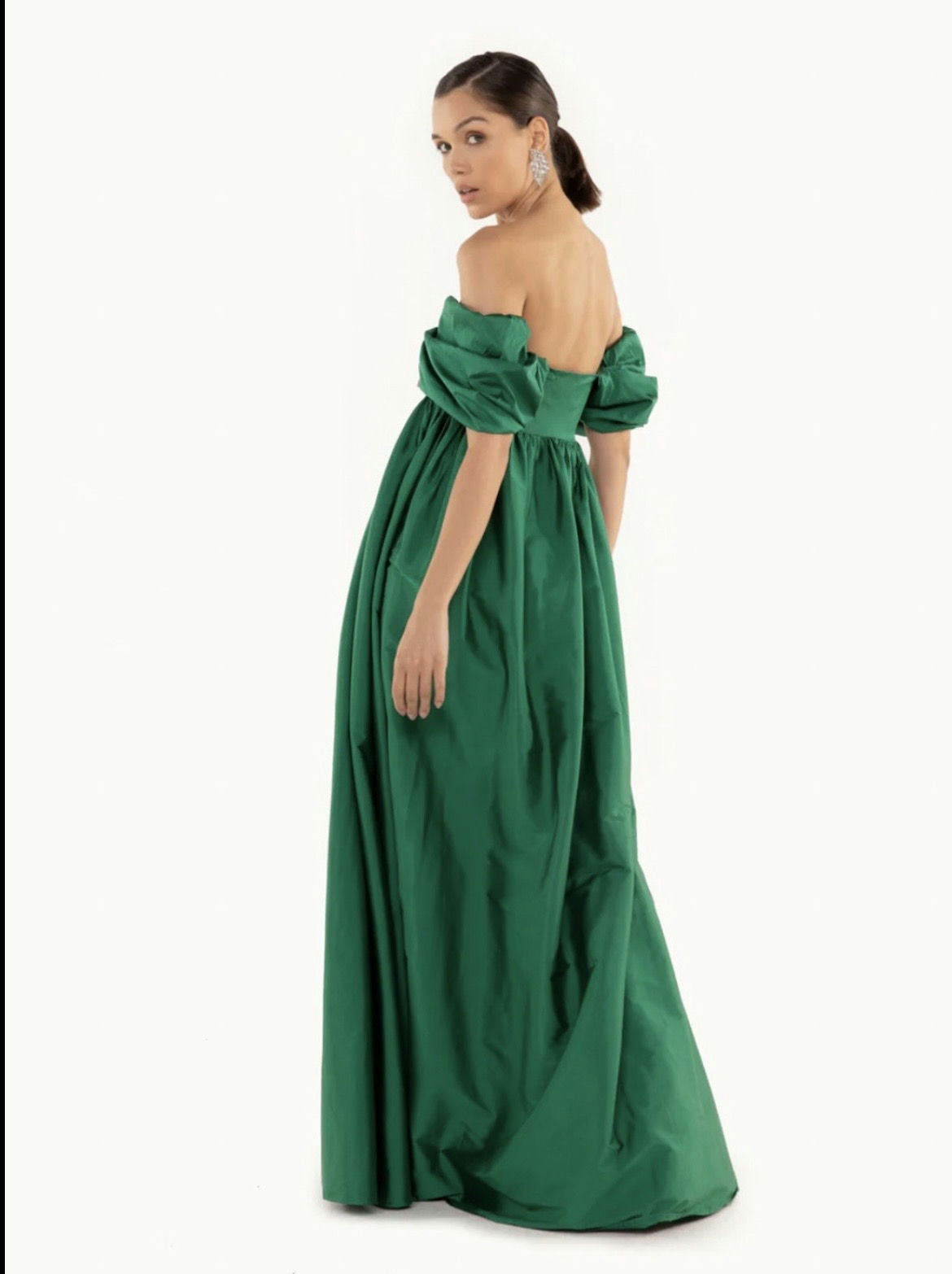 vestido busto faixa verde