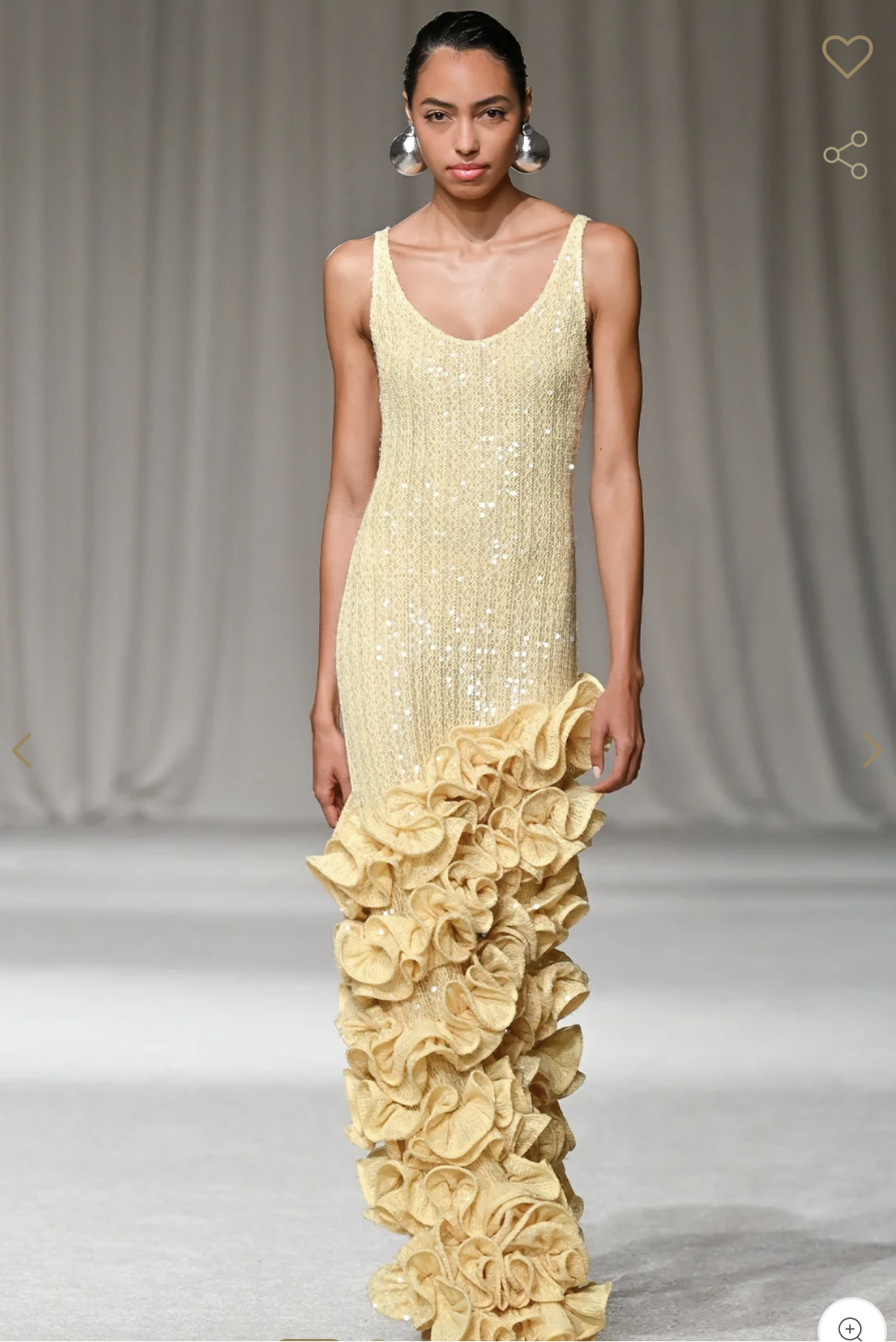 vestido amarelo paetê PatBo