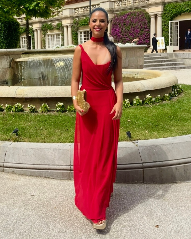vestido tomara que caia corset vermelho