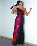 vestido degradê cristais