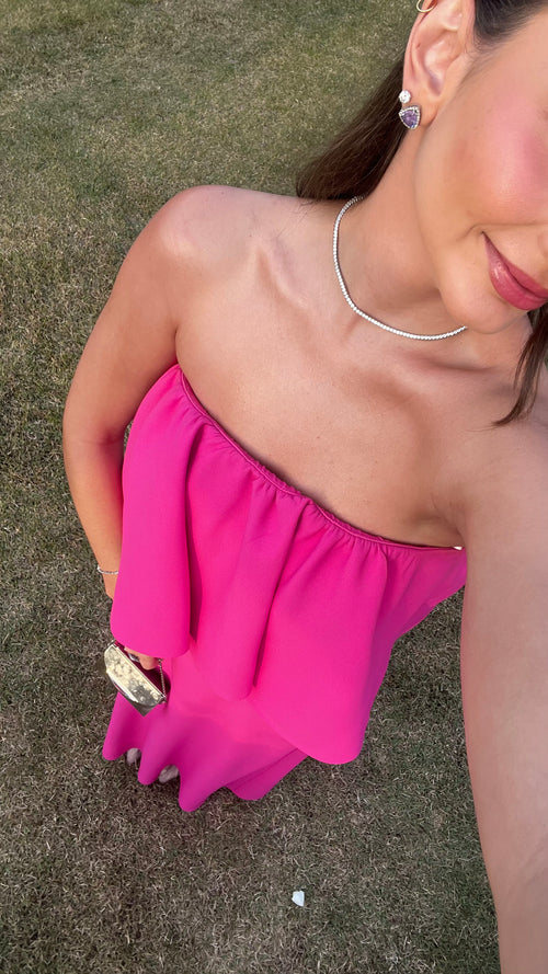 vestido bata tomara que caia rosa