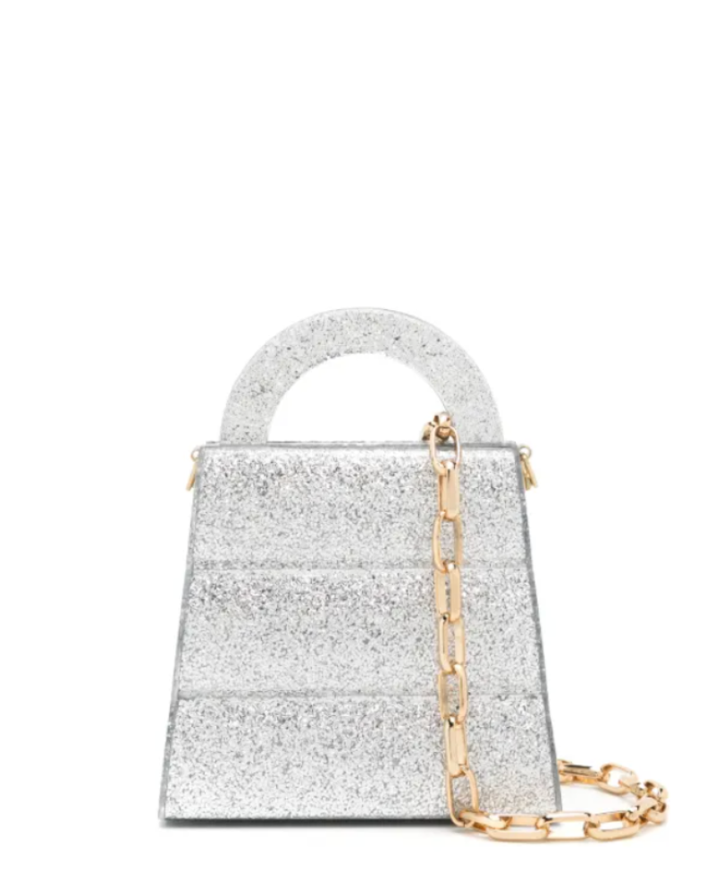 bolsa corrente longa prata