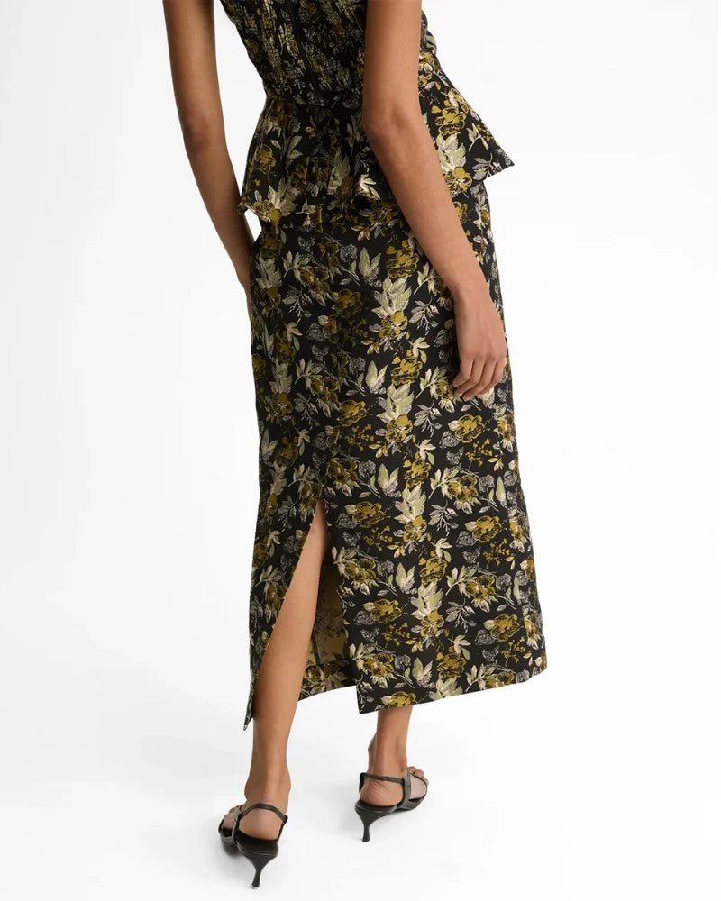 conjunto jacquard dourado
