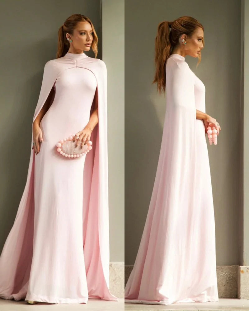 vestido fechado capa rosa bebê