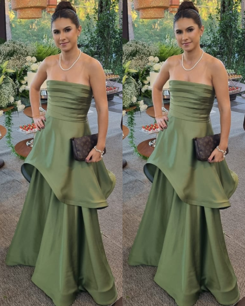 vestido duas saias verde oliva