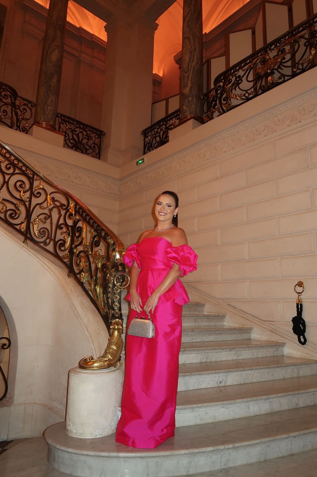 vestido tafeta pink