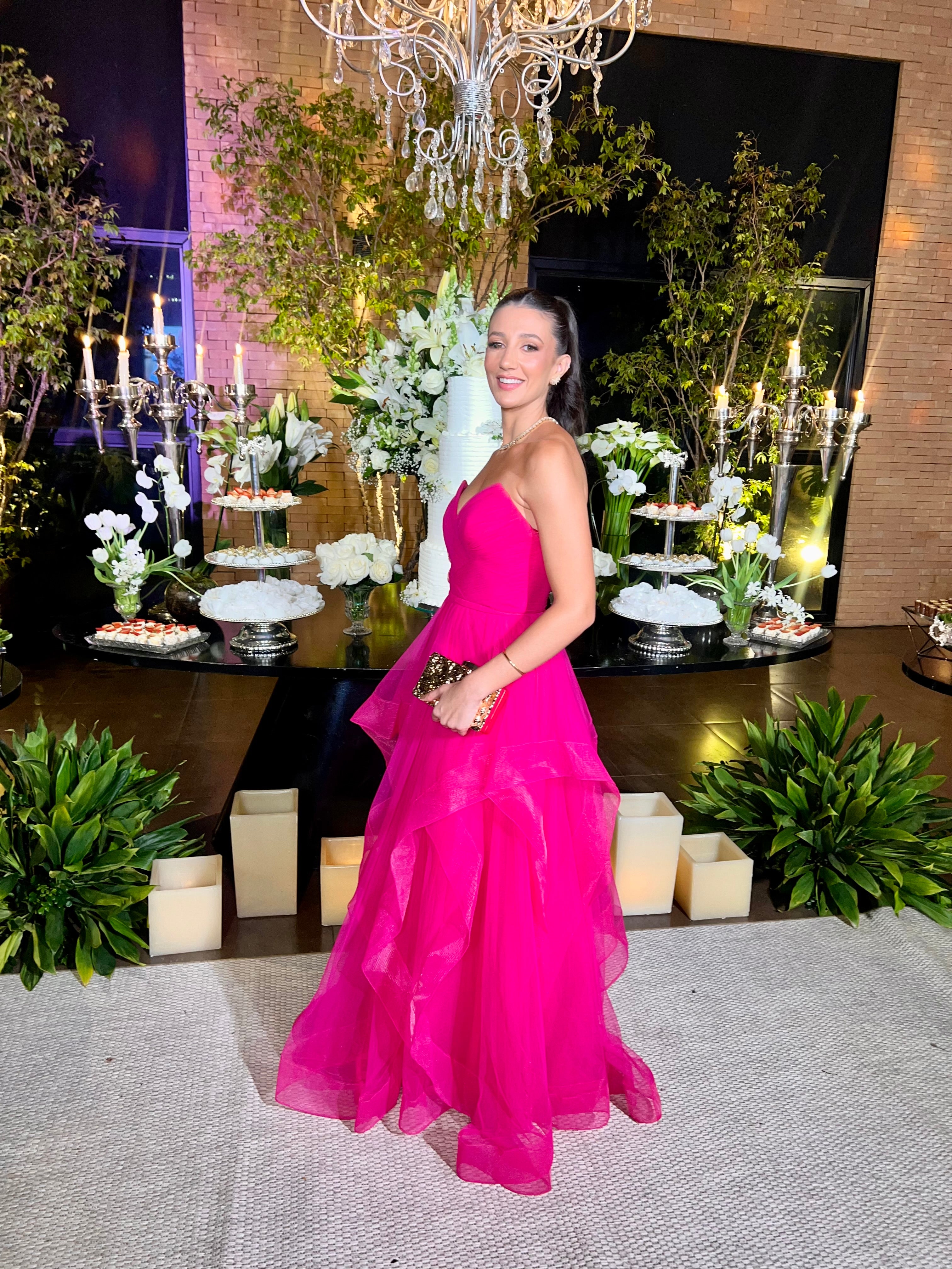 vestido ondas estrutura rosa