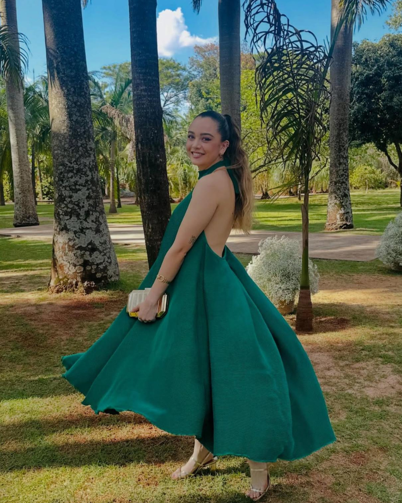 vestido plissado chaouiche