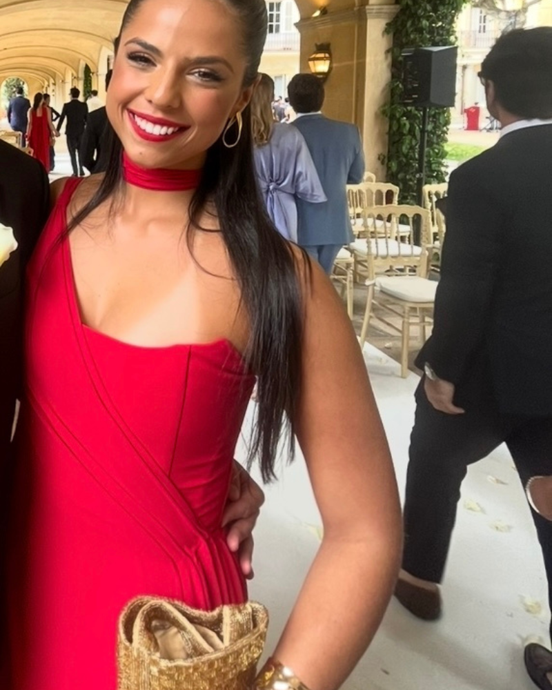 vestido tomara que caia corset vermelho