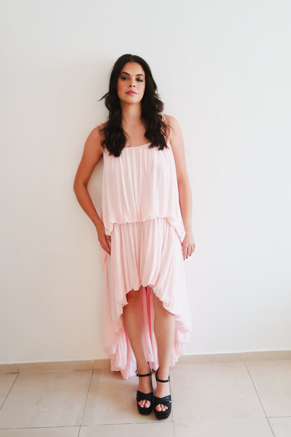 Vestido rosa balonê - Tamanho G