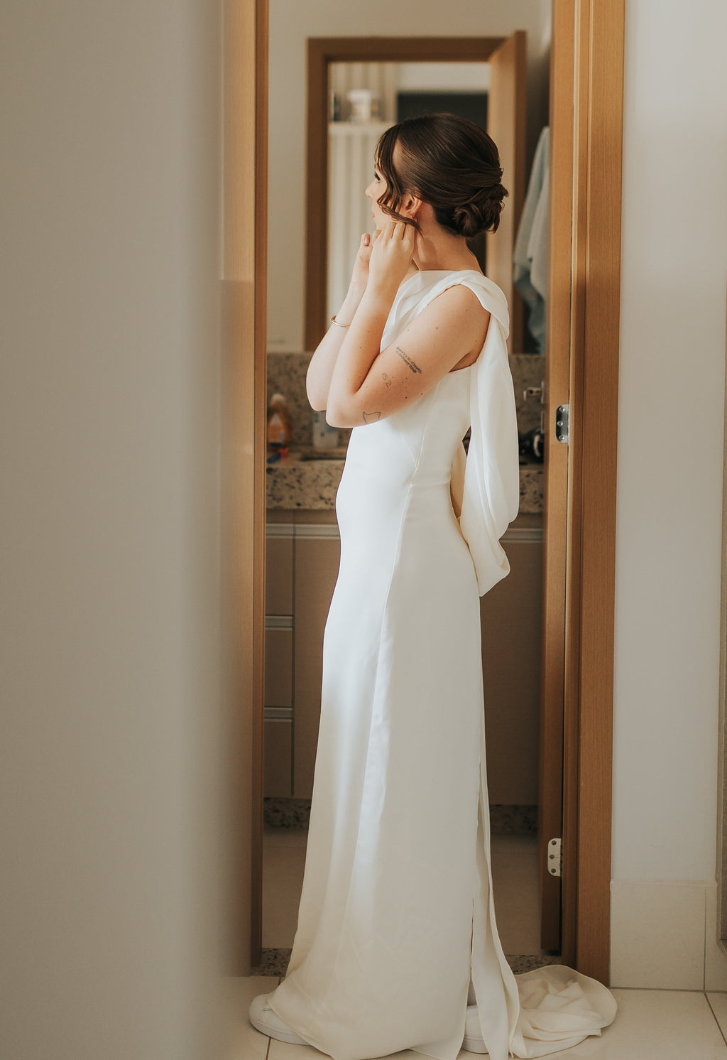 Vestido longo off white tamanho 38