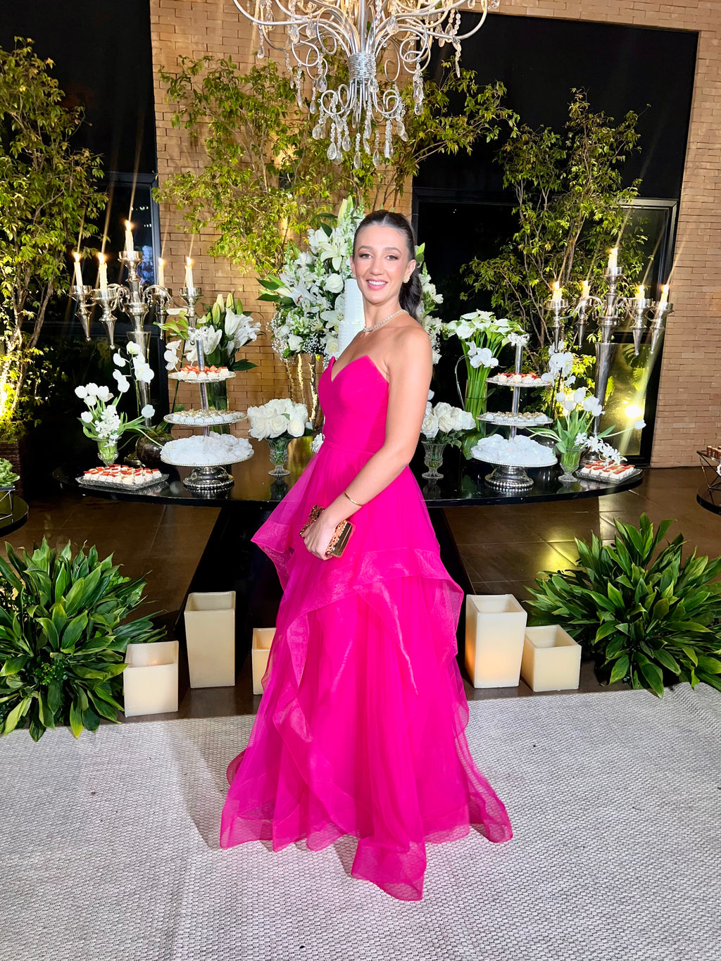 vestido ondas estrutura rosa
