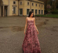 vestido corset estampa dior