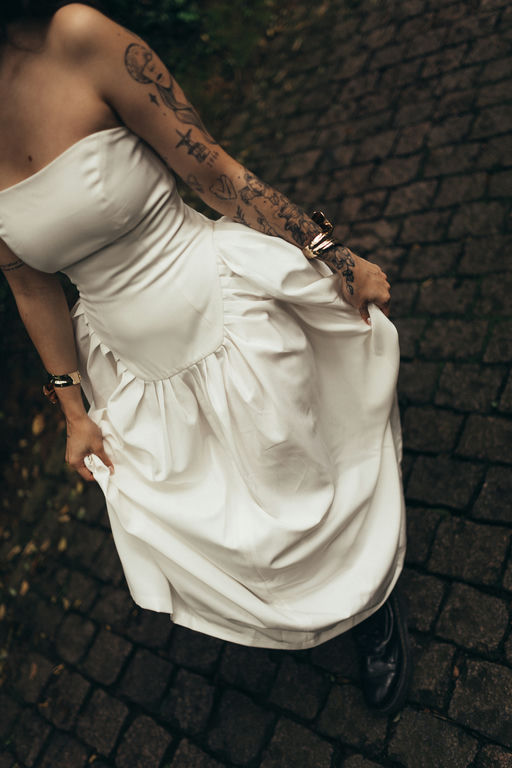 vestido estruturado branco