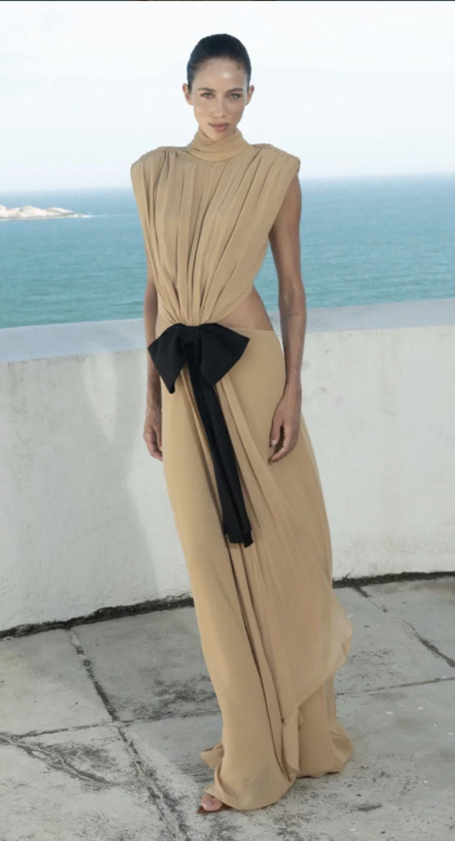 vestido laço veludo
