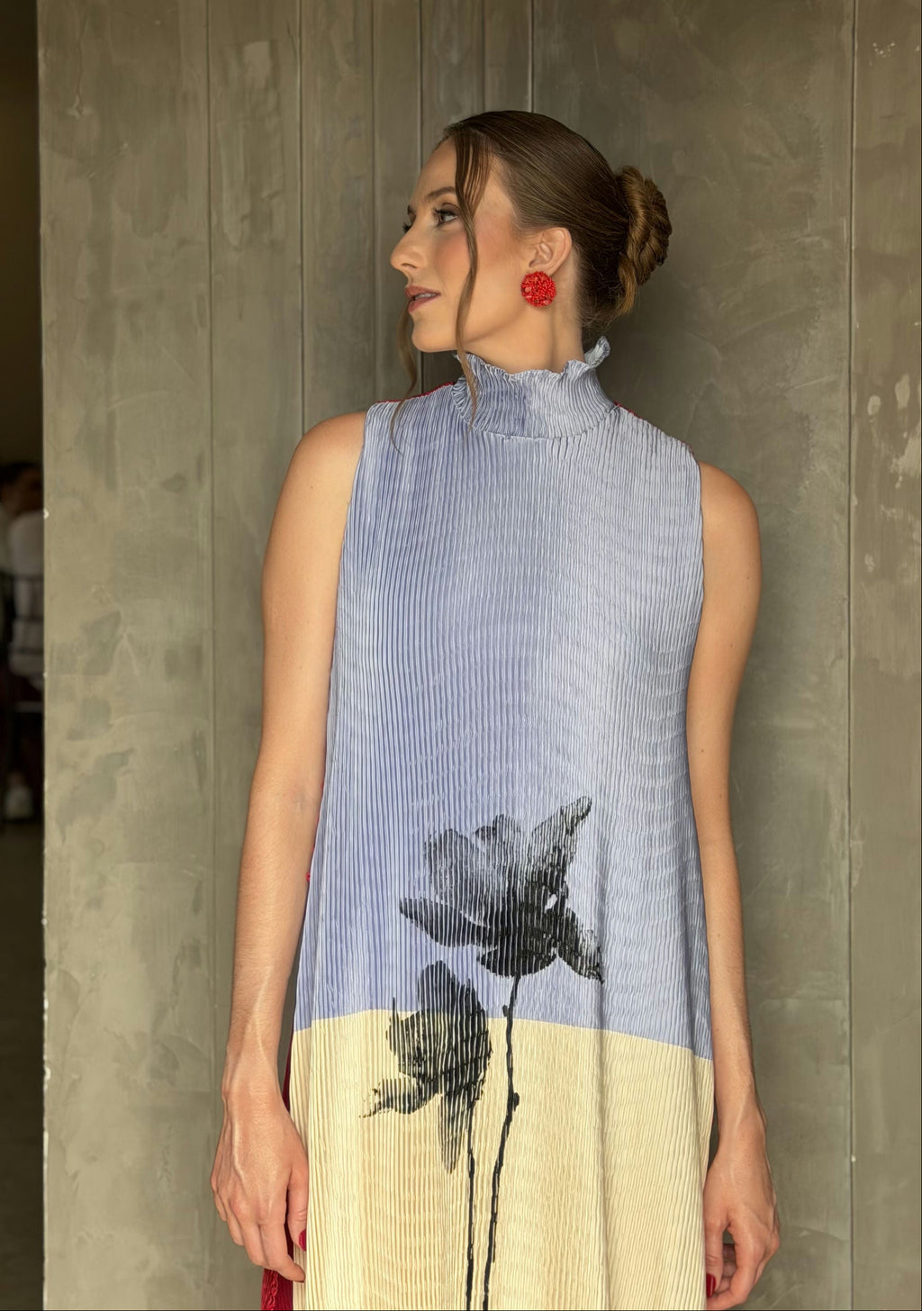 vestido gueixa multicor