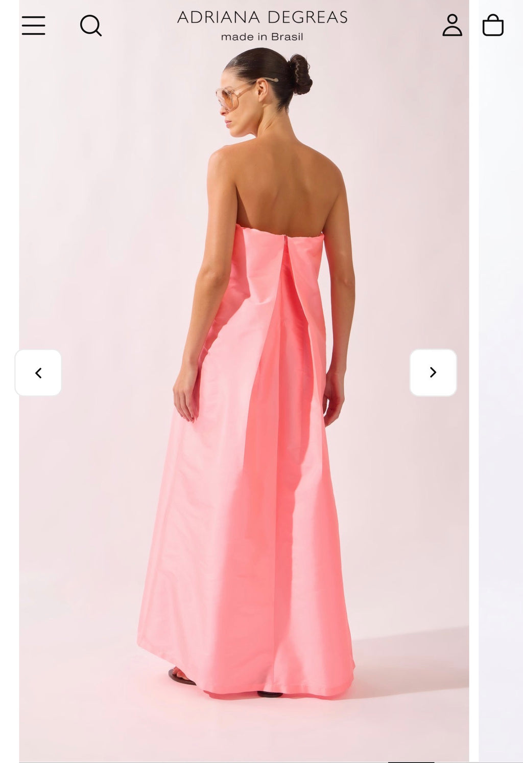 Vestido amplo rosa fluor