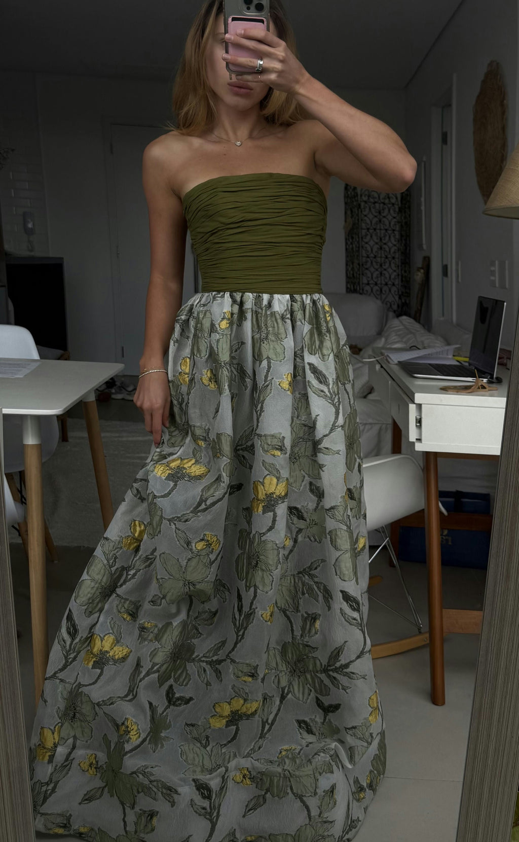 vestido jacquard dgaia