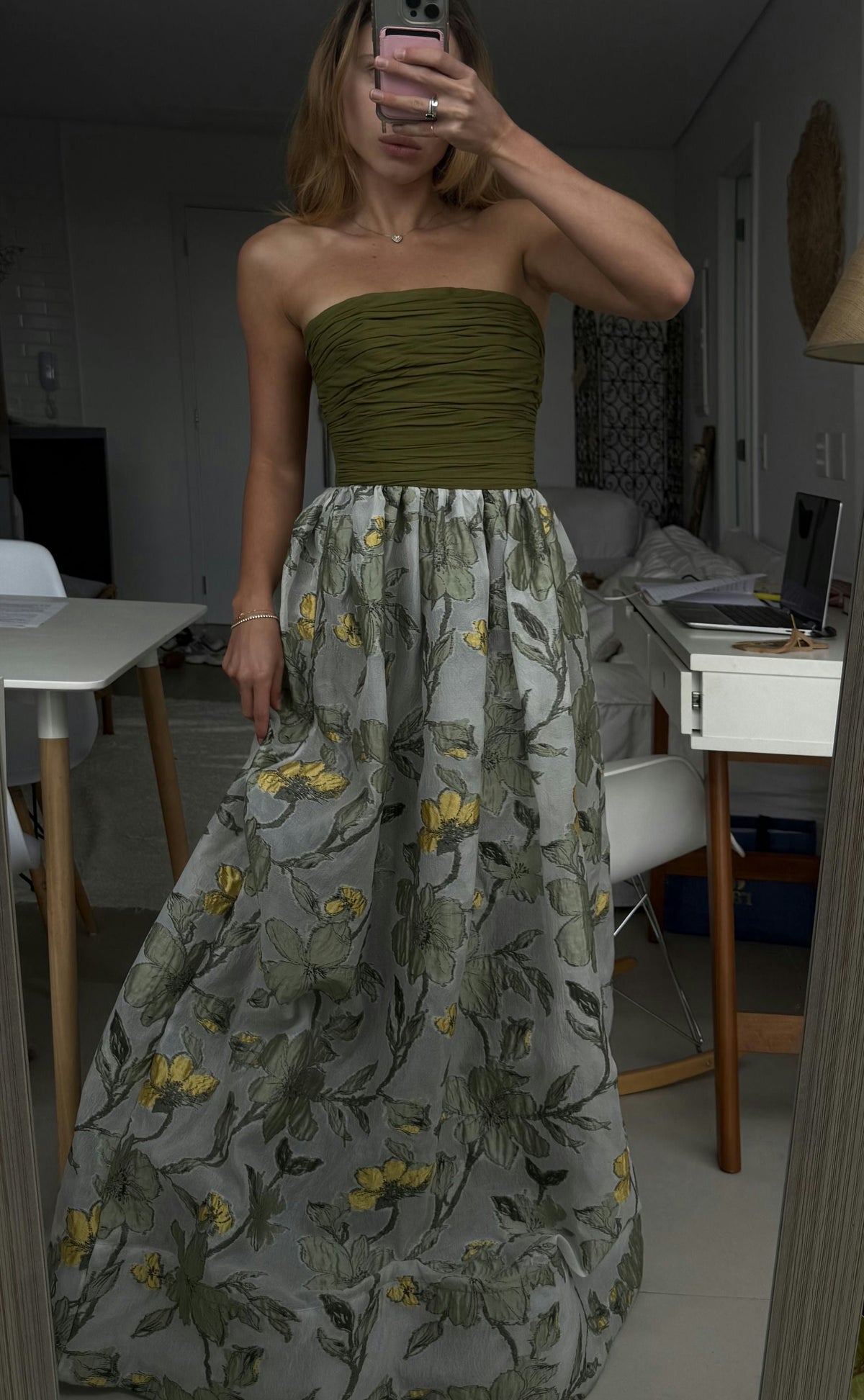 vestido jacquard dgaia
