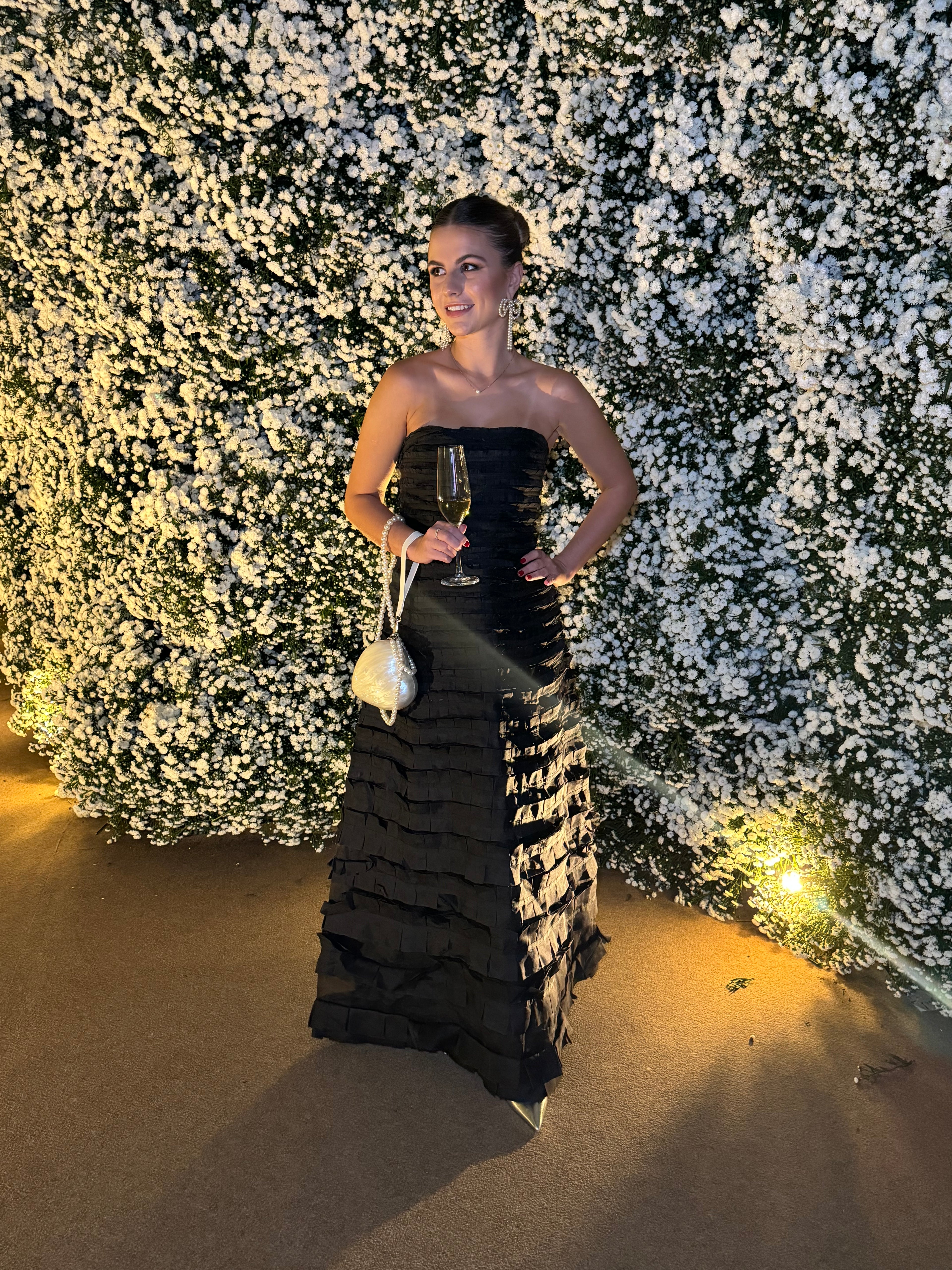 vestido tomara que caia preto