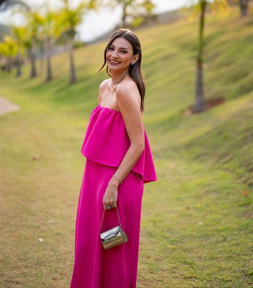 vestido bata tomara que caia rosa