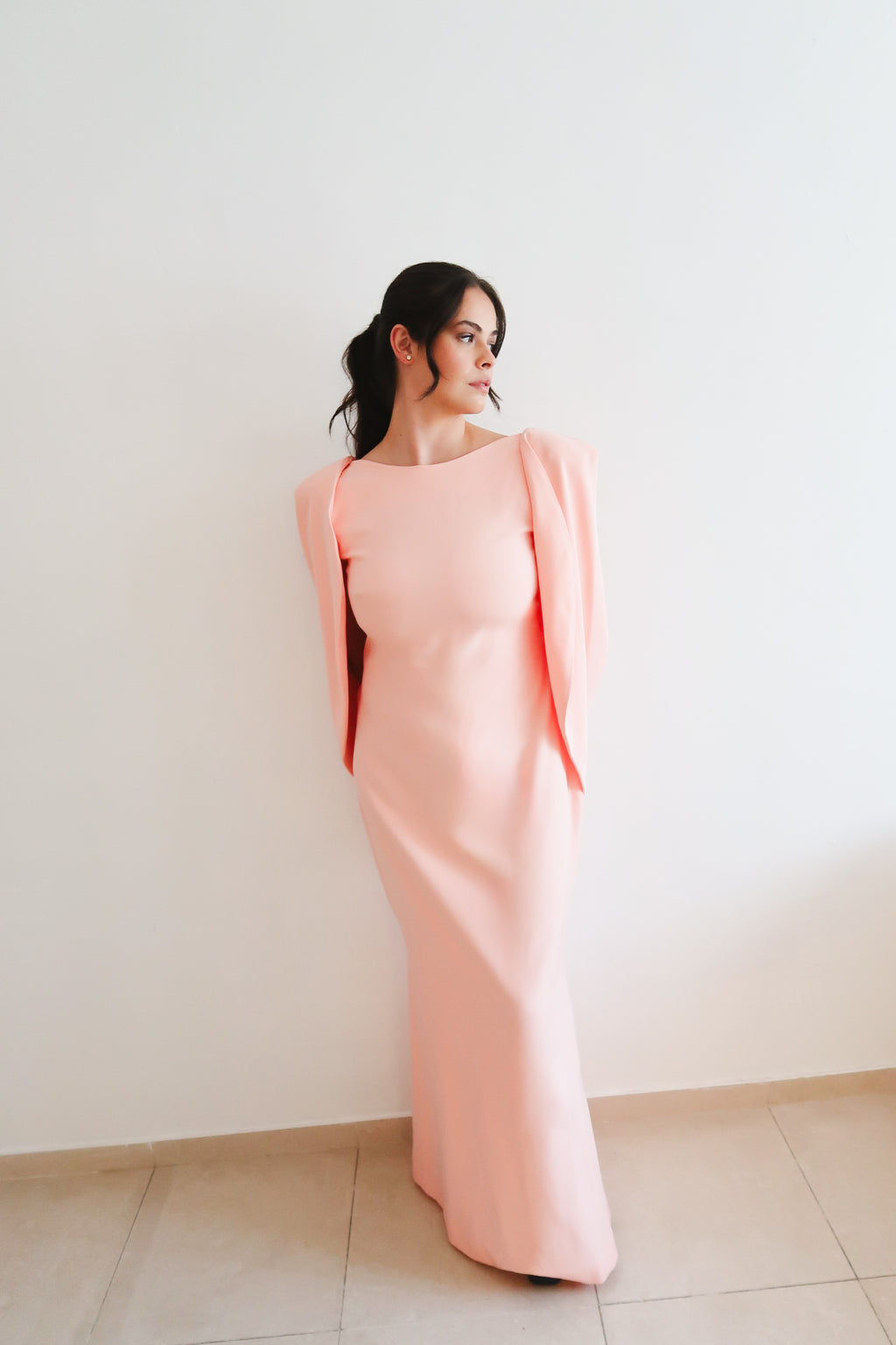 Vestido rosa costas abertas - Tamanho 38