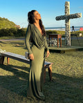 Vestido Verde Ombreiras