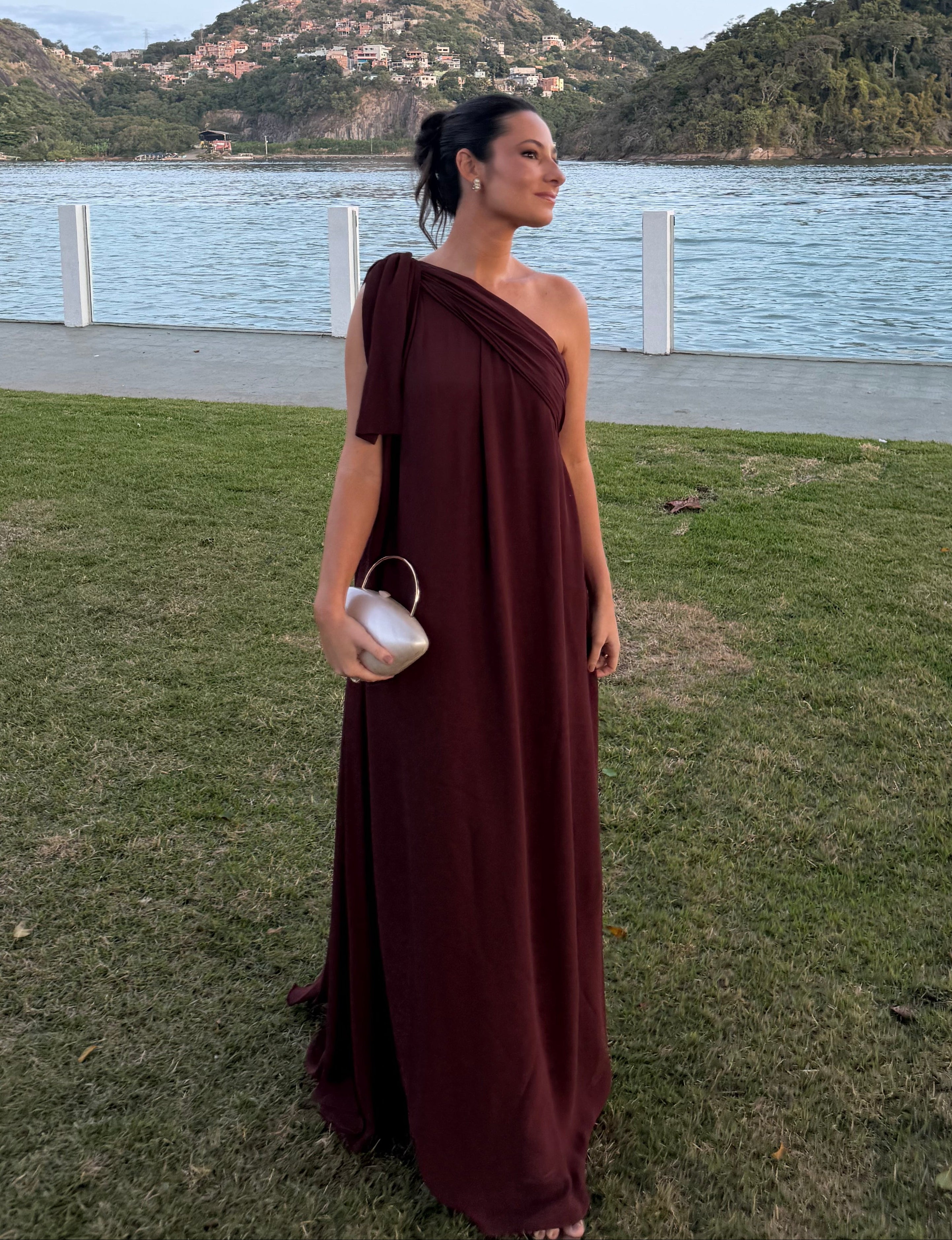 Vestido marrom tamanho 38