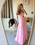 Vestido rosa com recorte tamanho P