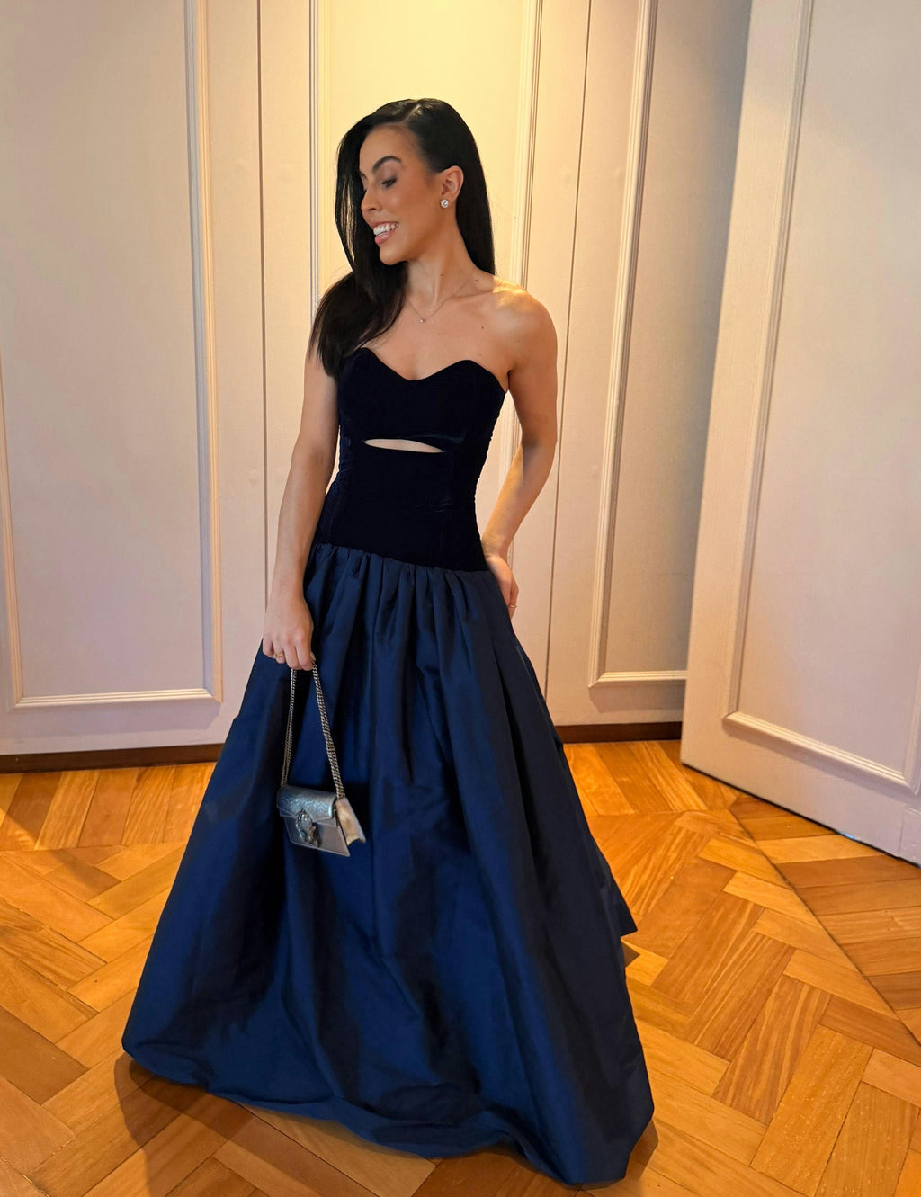 vestido corset duo azul