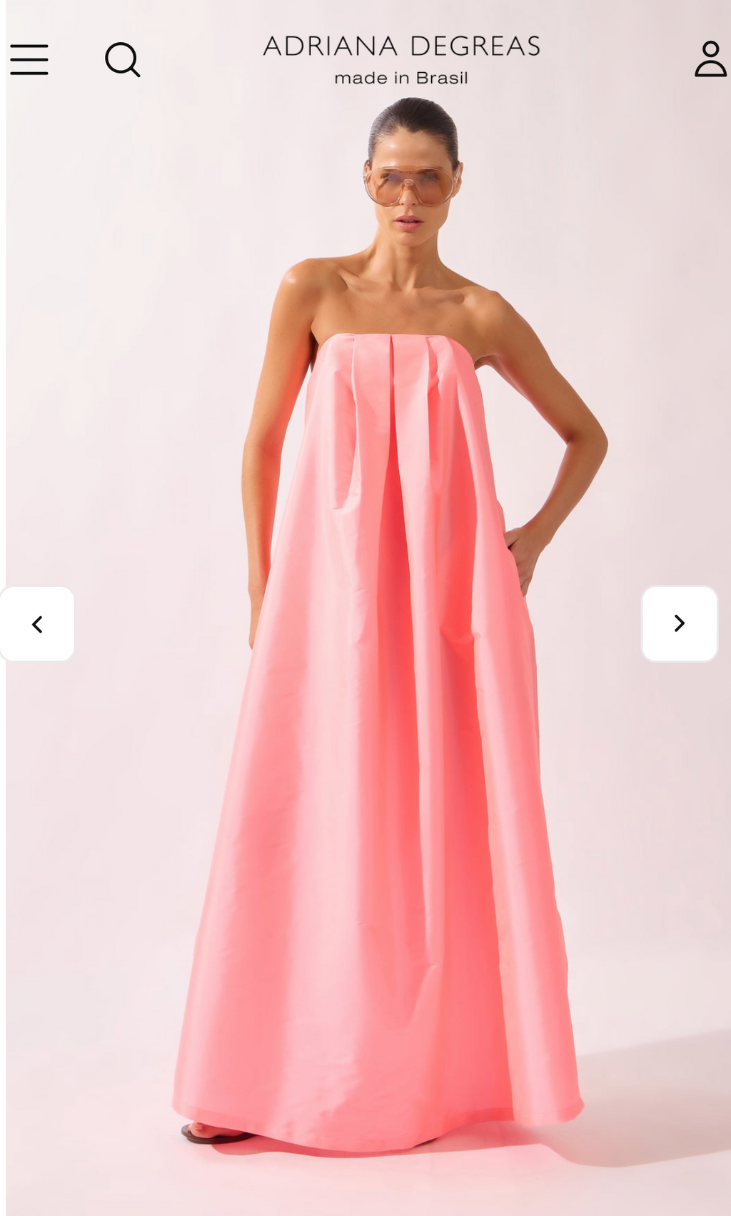 Vestido amplo rosa fluor