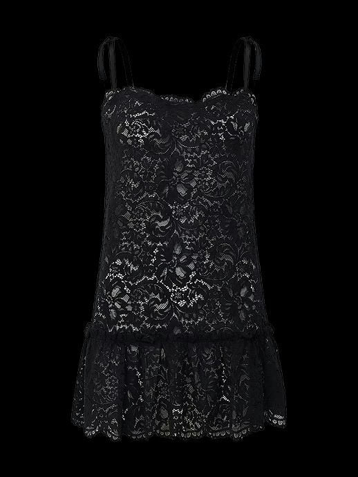 vestido mini renda preto