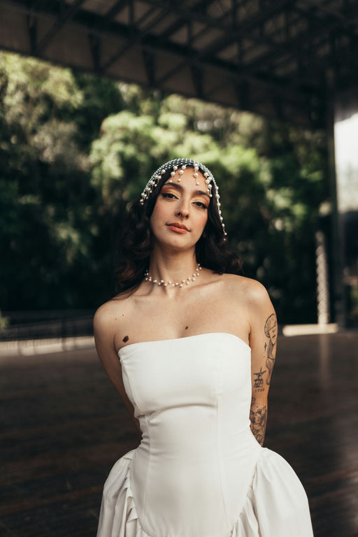 vestido estruturado branco