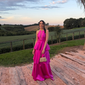 vestido alfaiataria camadas rosa