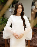 Vestido midi branco