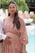 vestido renda francesa rosa