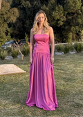 vestido corpete rosa