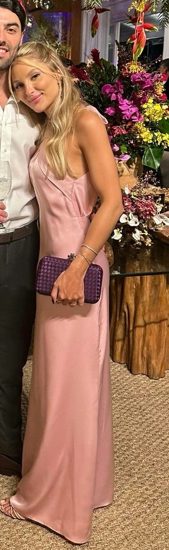 vestido transpasse laço rosa