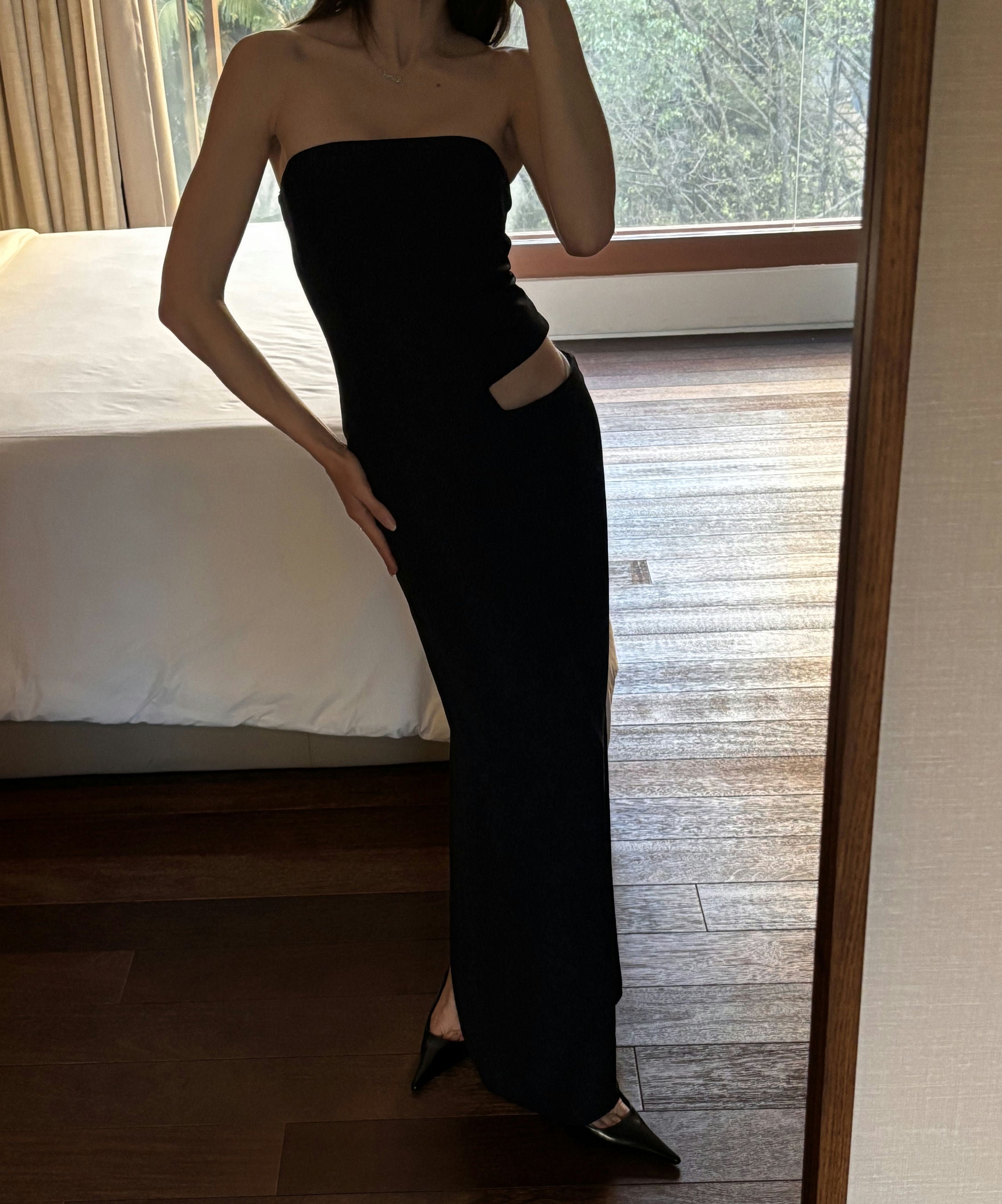 vestido recorte haight preto
