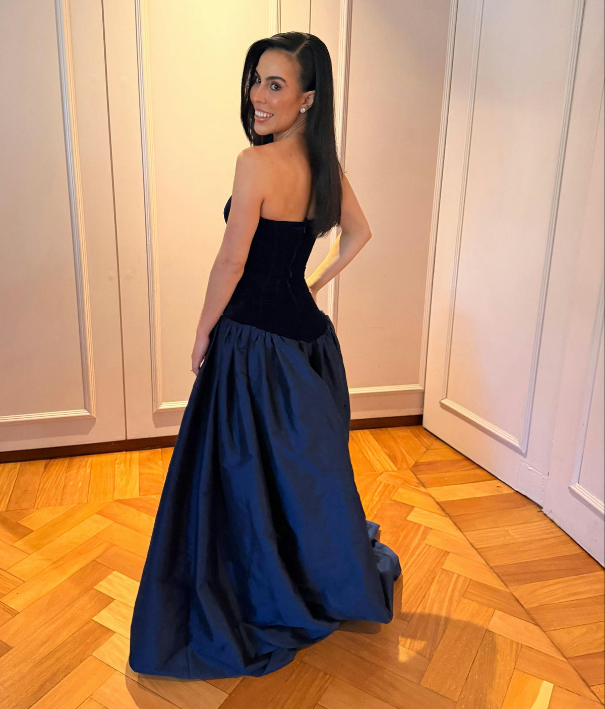 vestido corset duo azul
