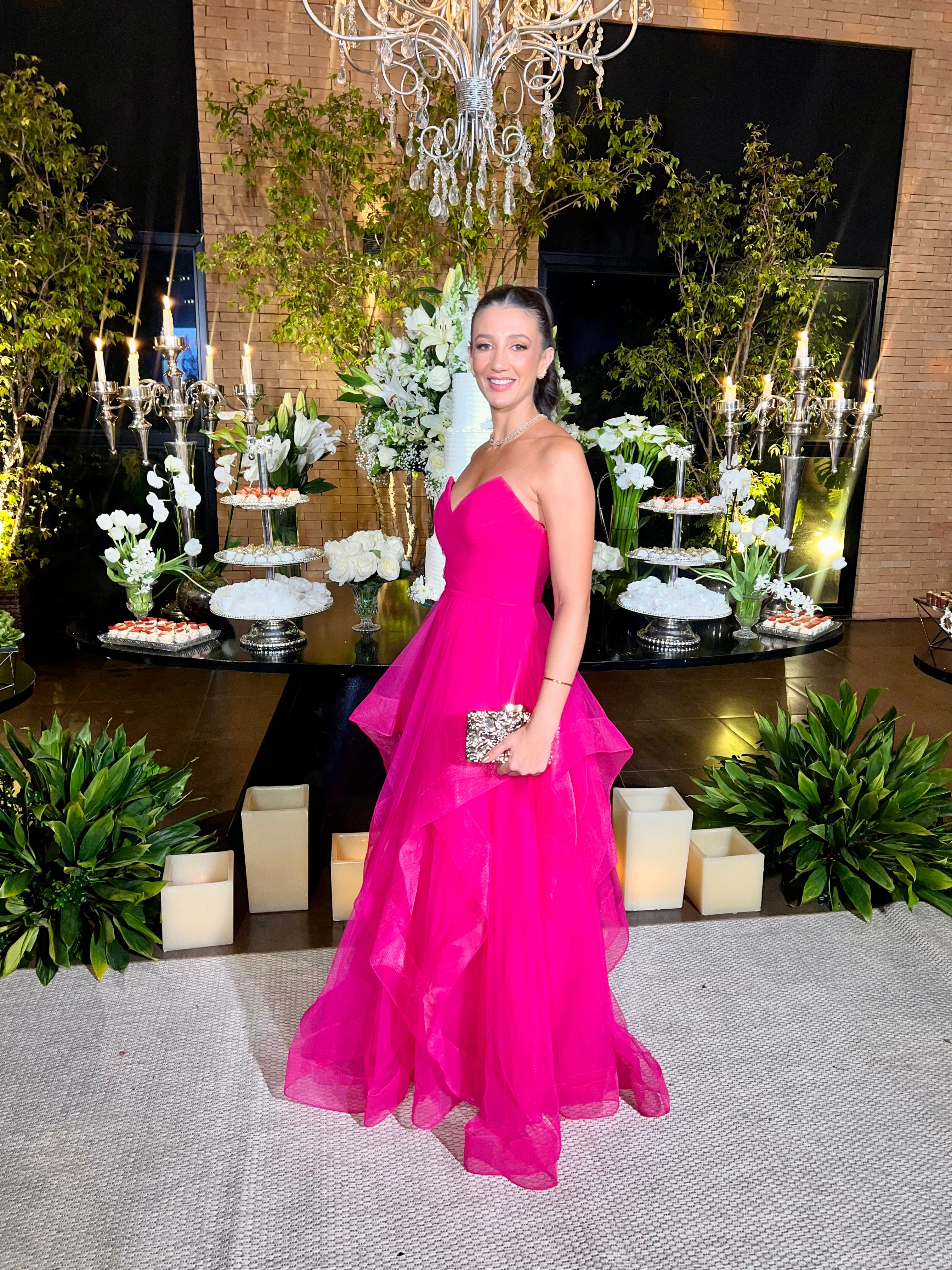 vestido ondas estrutura rosa