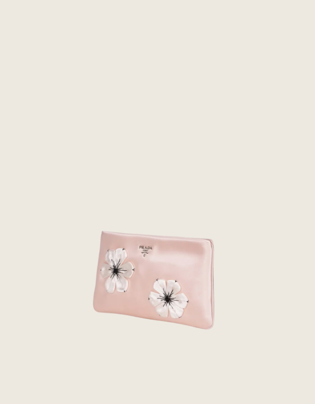 clutch satin floral prada