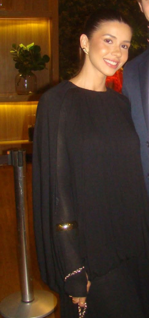 vestido malha manga preto tig